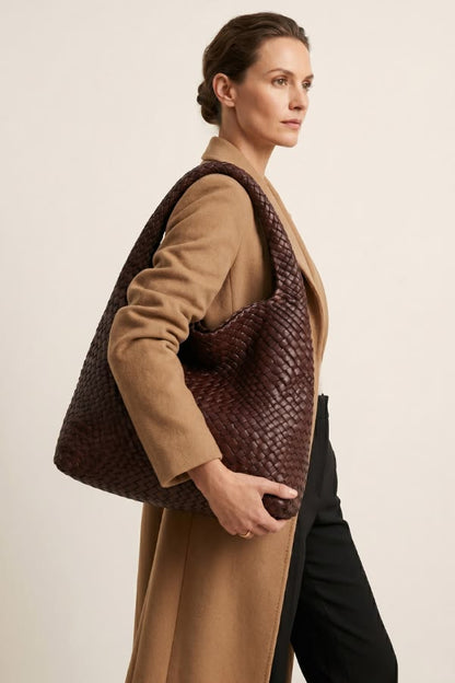 Woven Leather work bag for ladies | SORRENTO