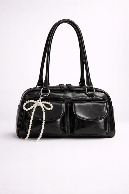 Black everyday Vegan leather bag