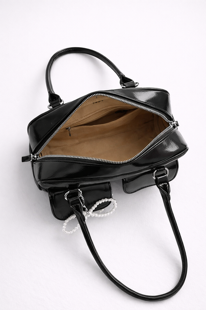 Black everyday Vegan leather bag