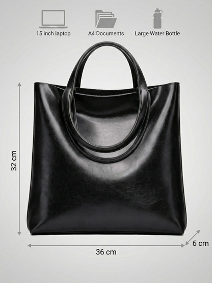 Black everyday tote bag