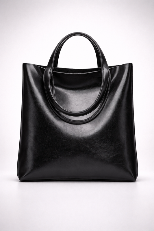 Black everyday tote bag