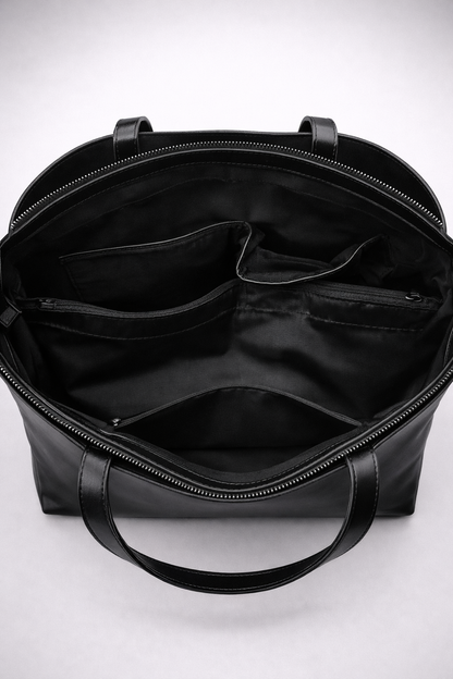 Black everyday tote bag