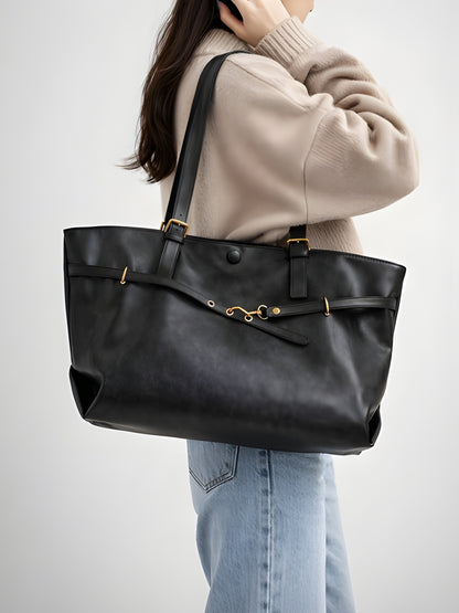 Black tote school bag