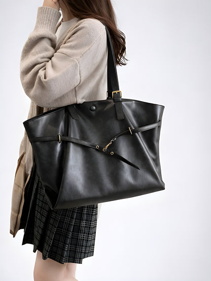 Black tote school bag