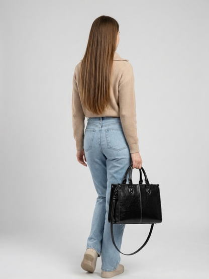 Black work bag for women