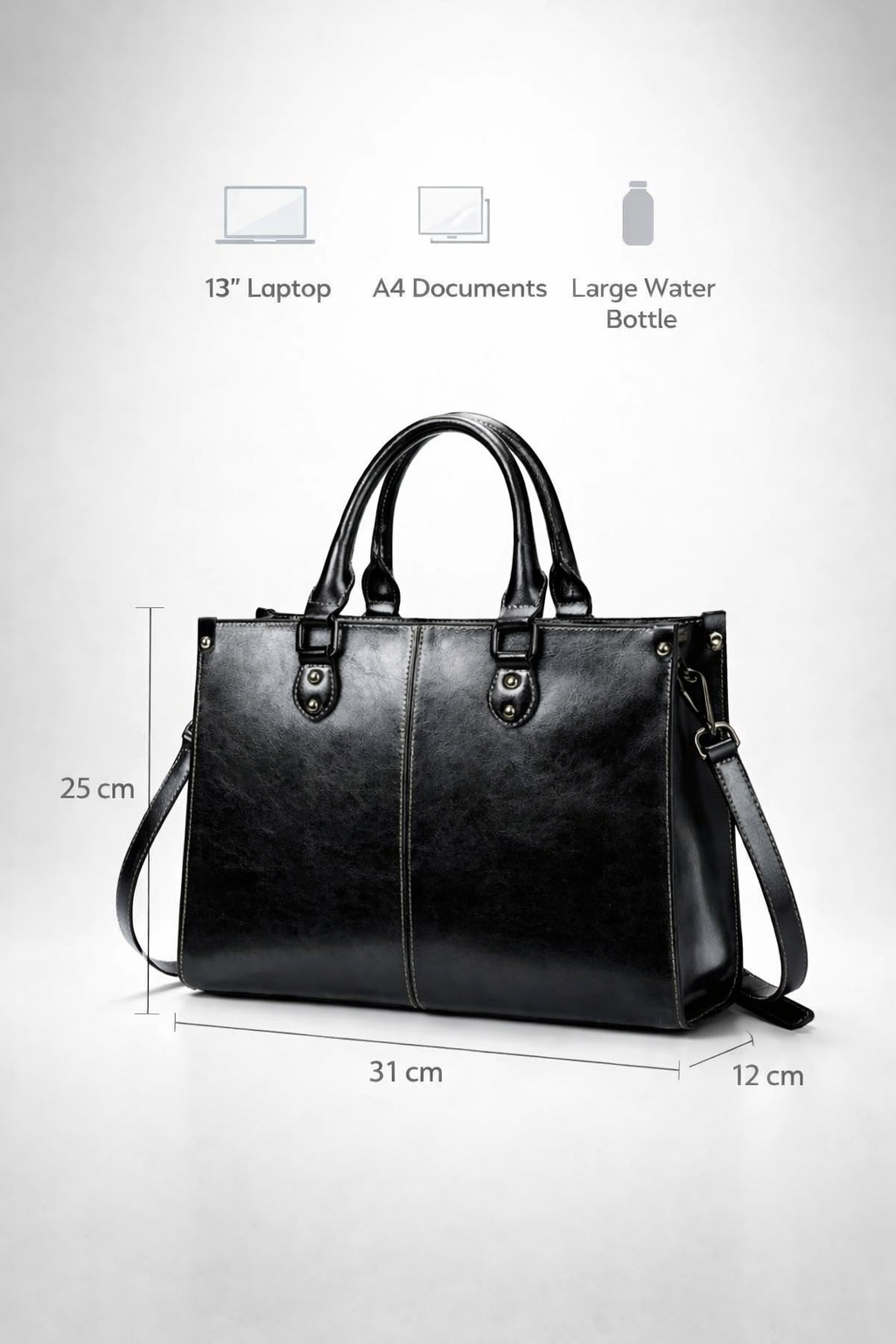 Black work bag for women
