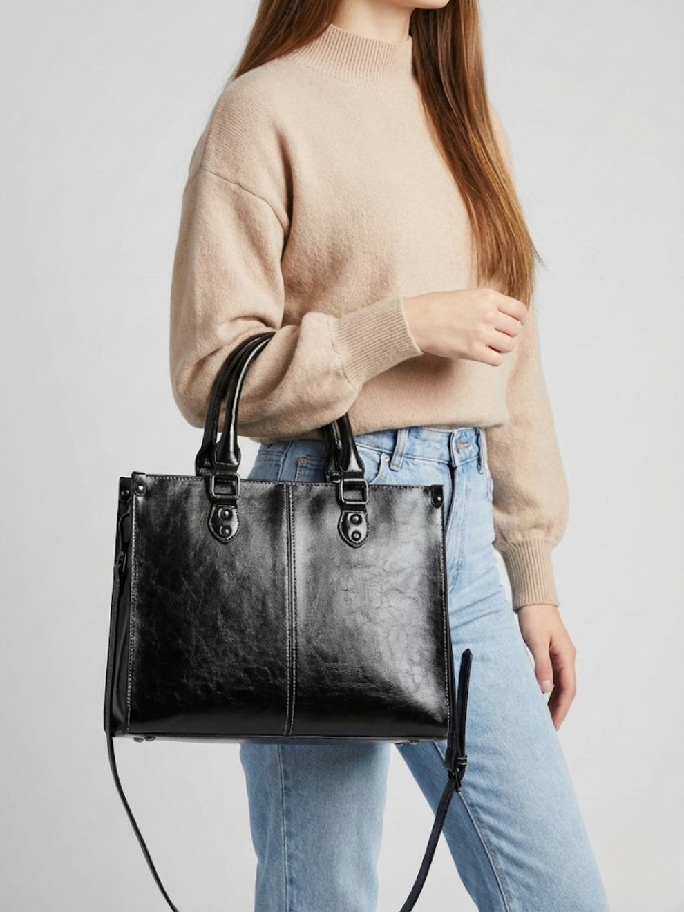 Black work bag for women