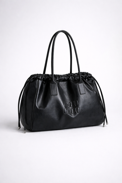 Black work tote bag