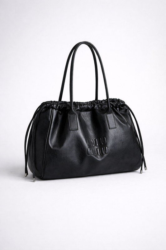 Black work tote bag