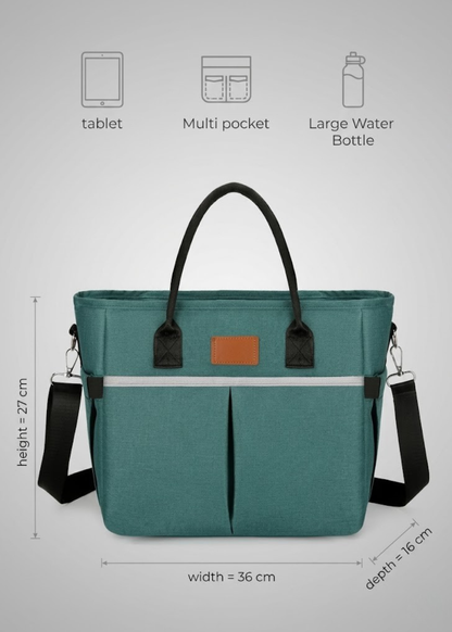 Teal Waterproof Ladies Lunch Tote Bag | The Fitzroy