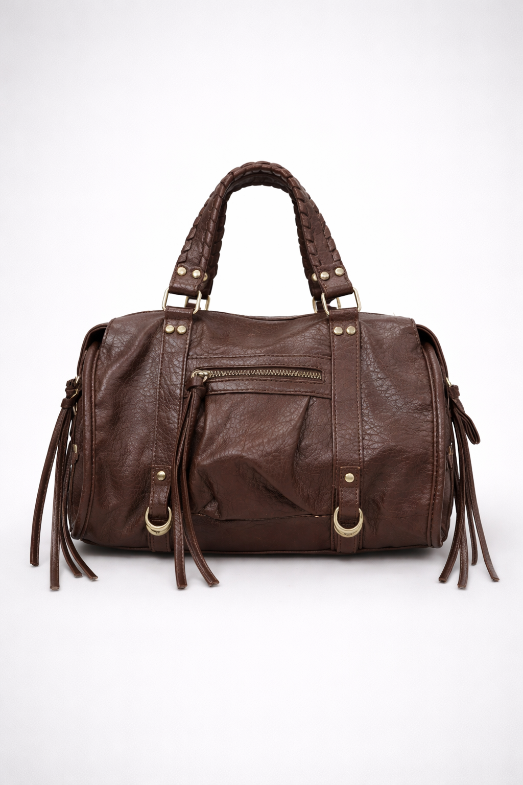 Brown Vegan   Leather Handbag for Schools