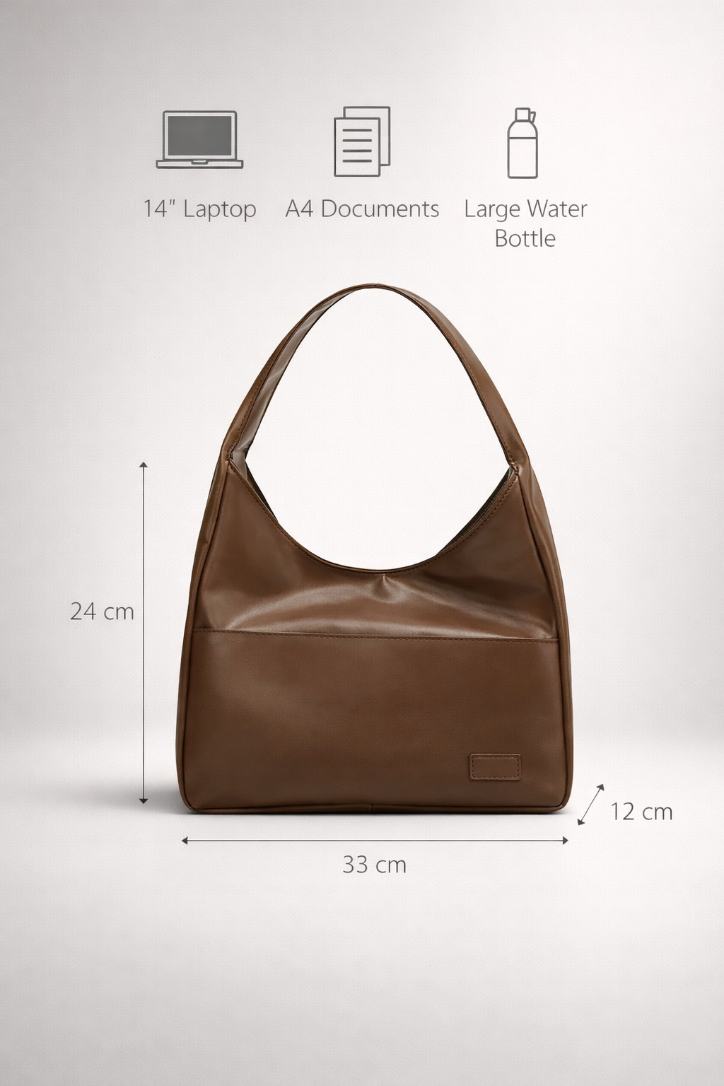 Brown handbag for school