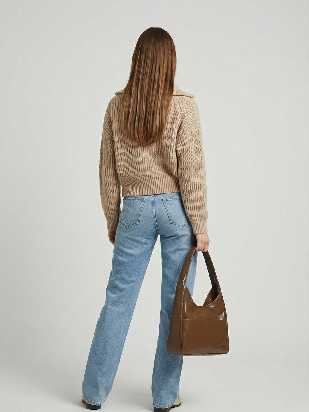 Brown handbag for school