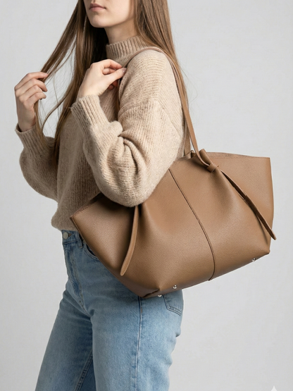 Brown tote bag for work