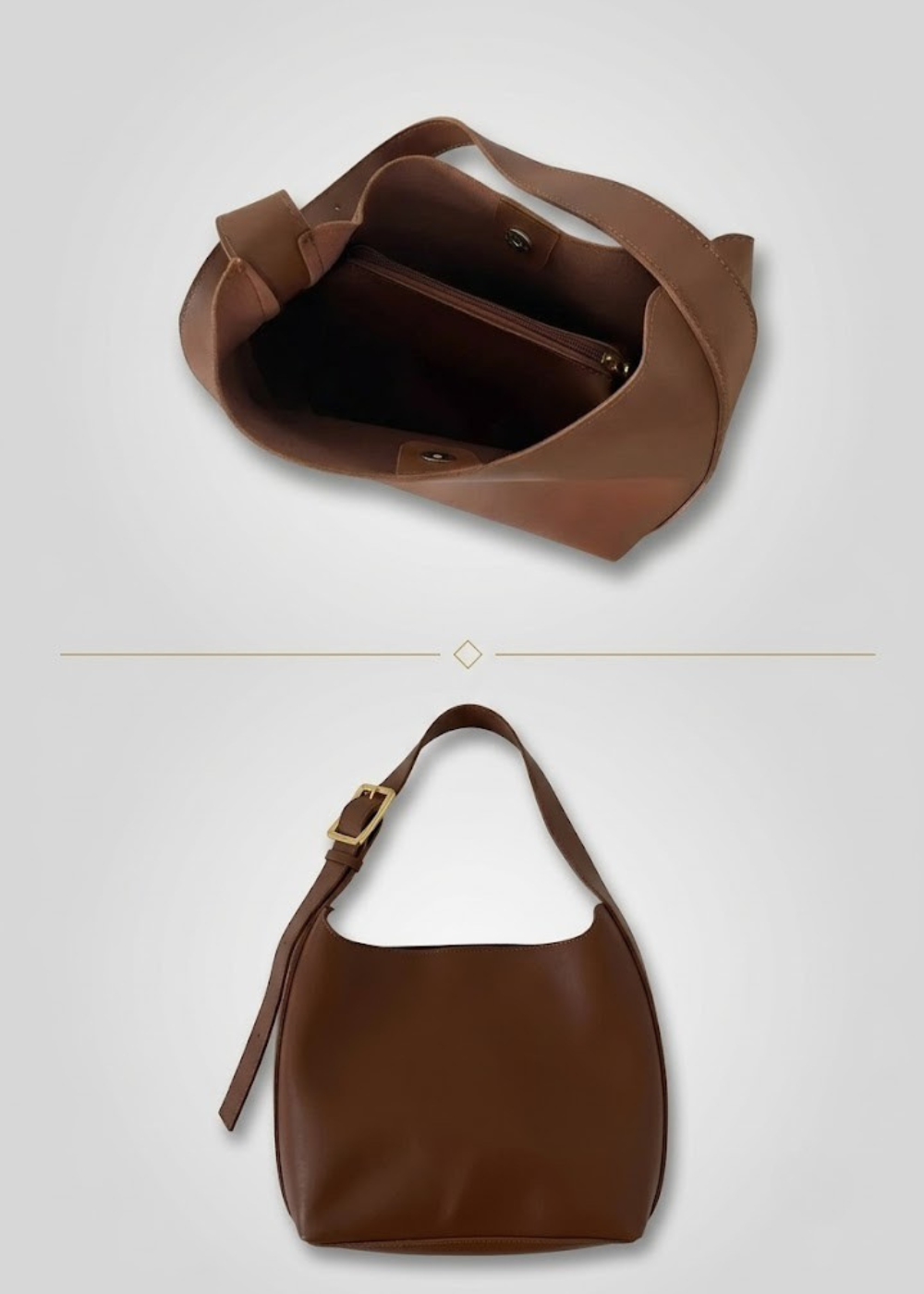 Leather Bucket Bag |  Riga