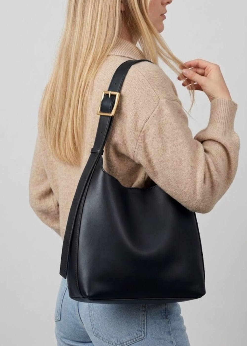 Leather Bucket Bag |  Riga
