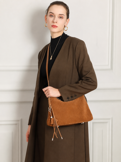 Suede Fringe Hobo Bag | Mainz
