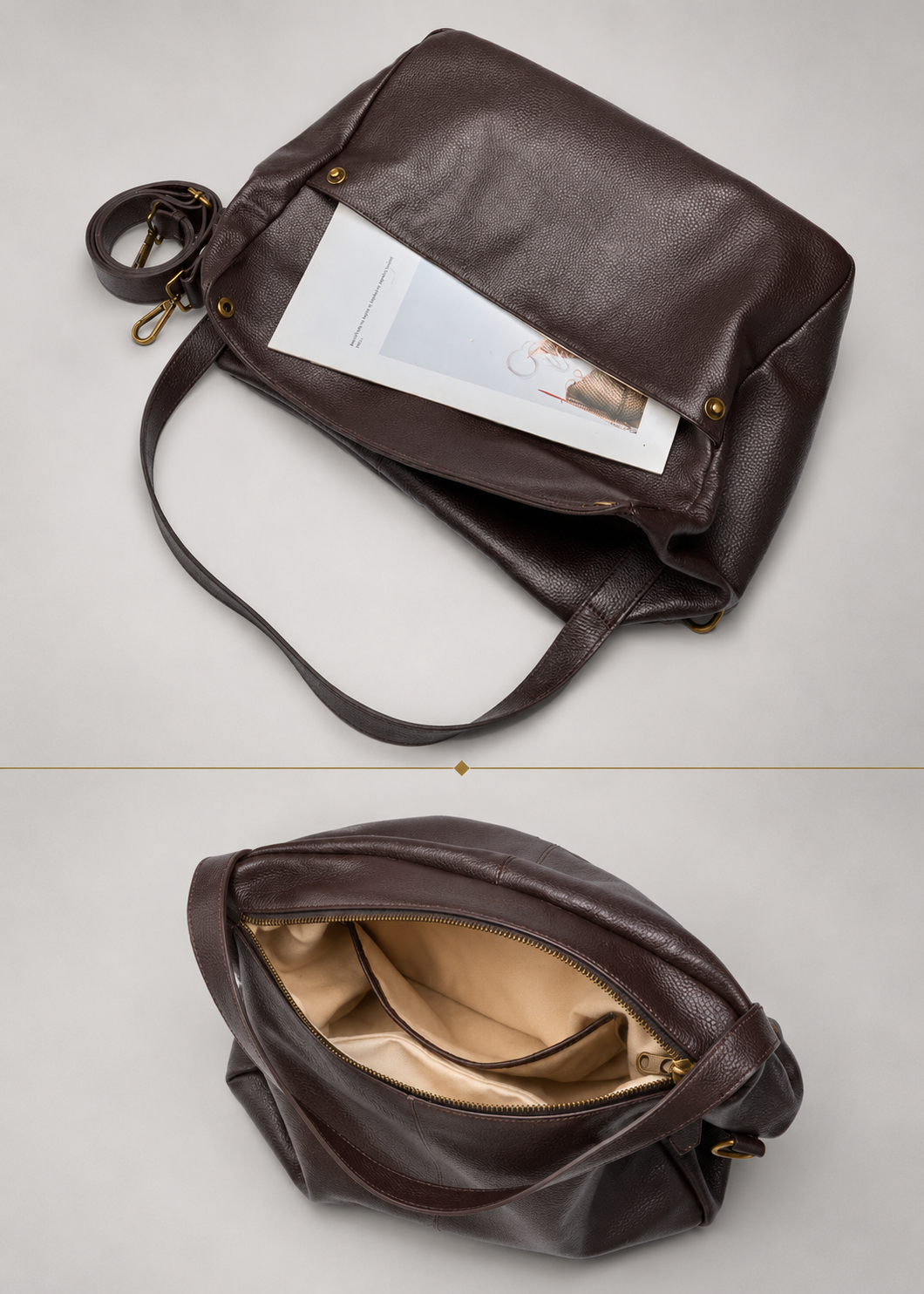 Slouchy Leather Hobo bag | Fulda