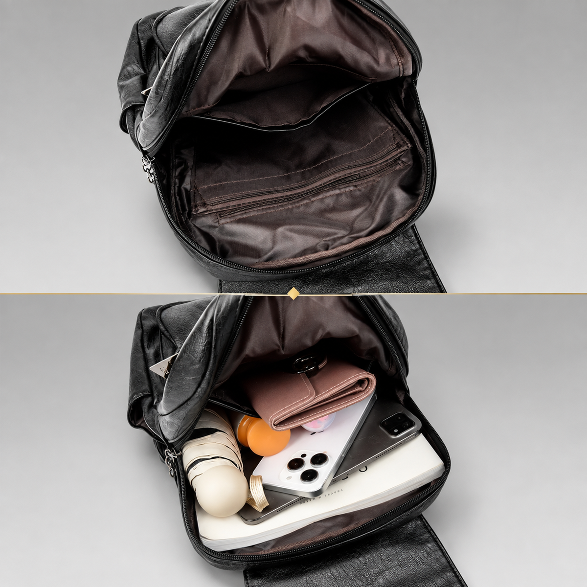 Anti Theft Leather Backpack | Witten