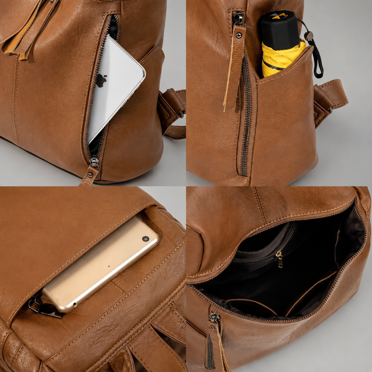 Ruched Flap Backpack, Vannes
