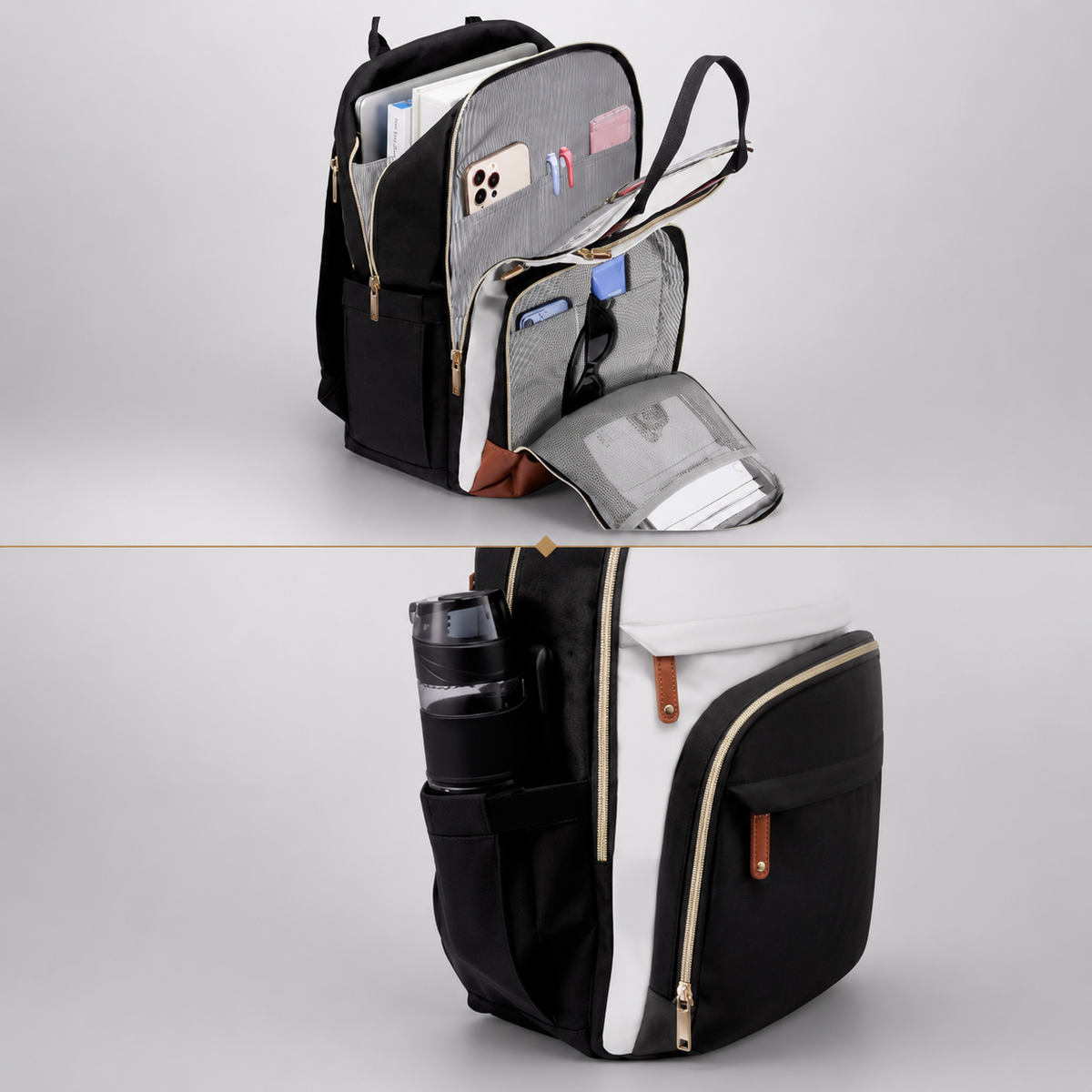 Colourblock Laptop Backpack | Verdun