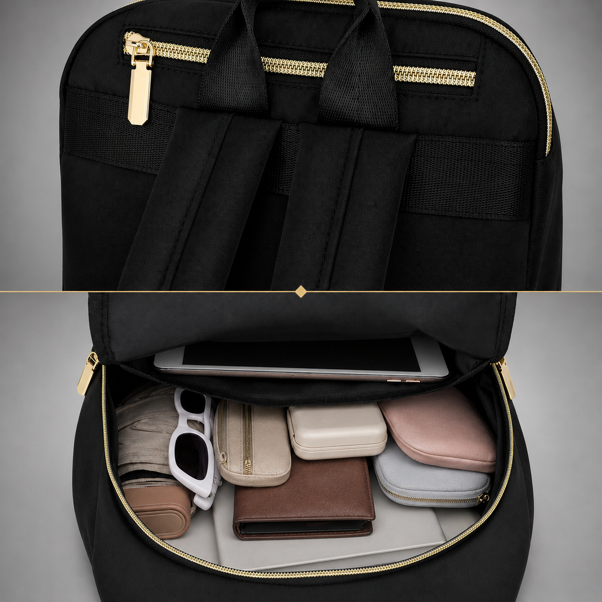 Quilted Chevron Backpack | Leuven