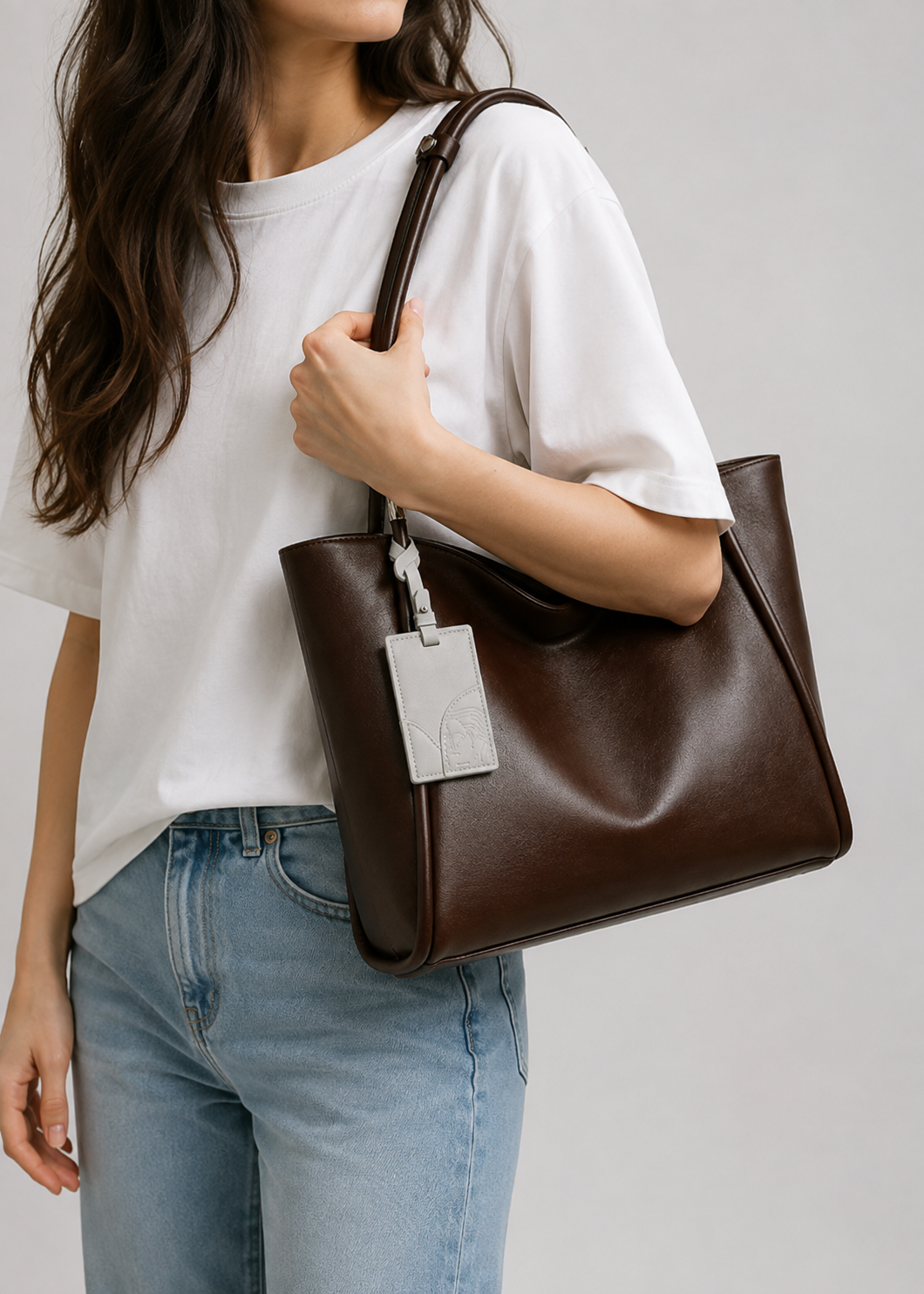 Slouchy Leather Tote Bag |  Aarhus