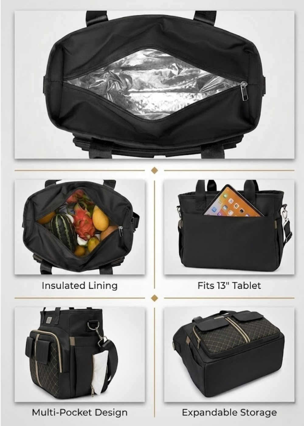 Chic Lunch Tote Bag for Women |The Notting