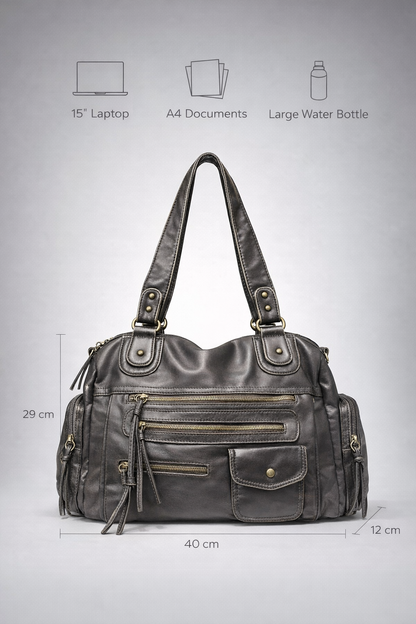 Coffee go-to shoulder handbag for school