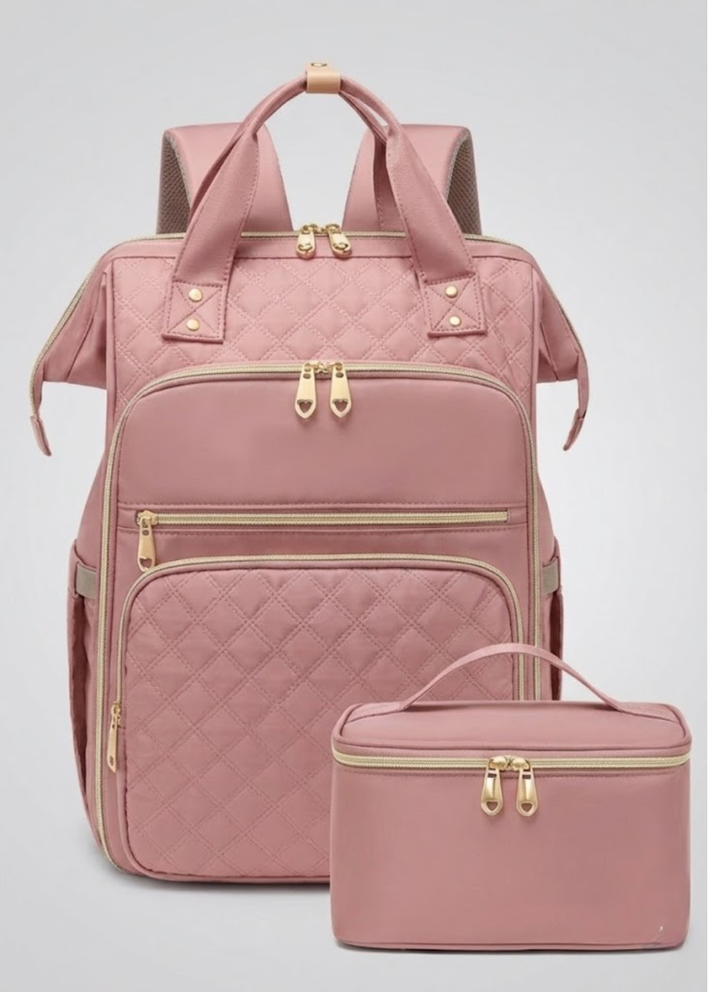 Lunch Backpack for Women – Insulated 2-in-1 with Laptop 15.6 & Detachable Lunch Tote