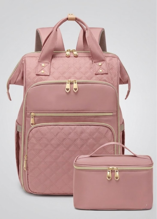 Lunch Backpack for Women – Insulated 2-in-1 with Laptop 15.6 & Detachable Lunch Tote