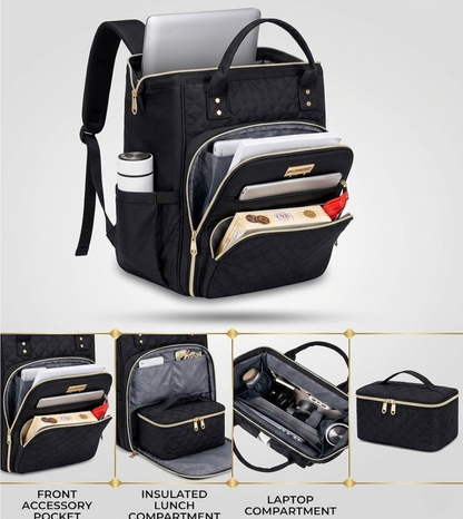 Lunch Backpack for Women with 15.6" Laptop Compartment