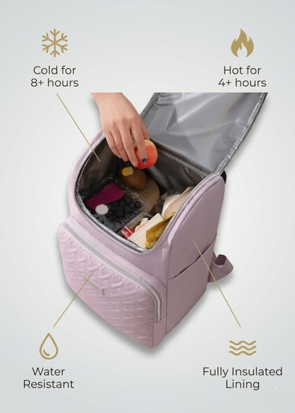 Lunch Backpack for Women – Cute Insulated Picnic Bag, 17L