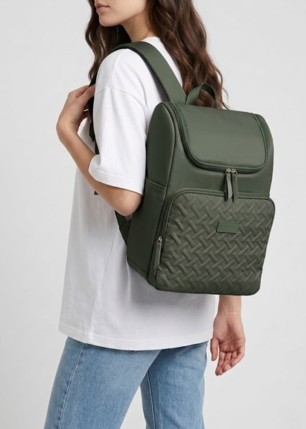 Green Lunch Backpack for Women – Small Insulated Picnic Bag, 17L