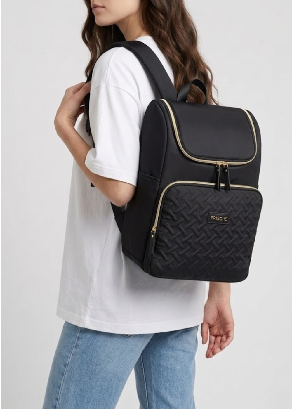 Black Lunch Backpack for Women – Small Insulated Picnic Bag, 17L