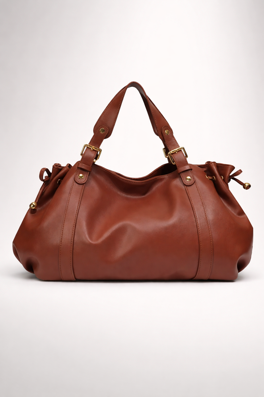 Large vegan leather Handbag for School