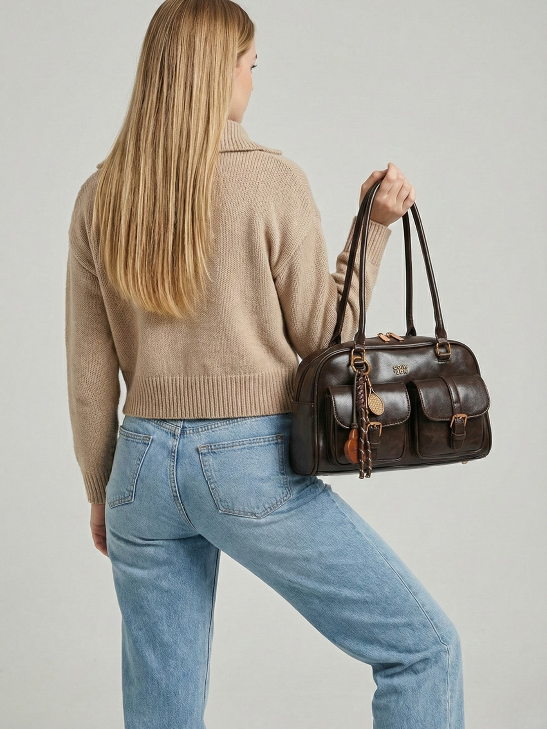 Shoulder bag for women with multi-pocket