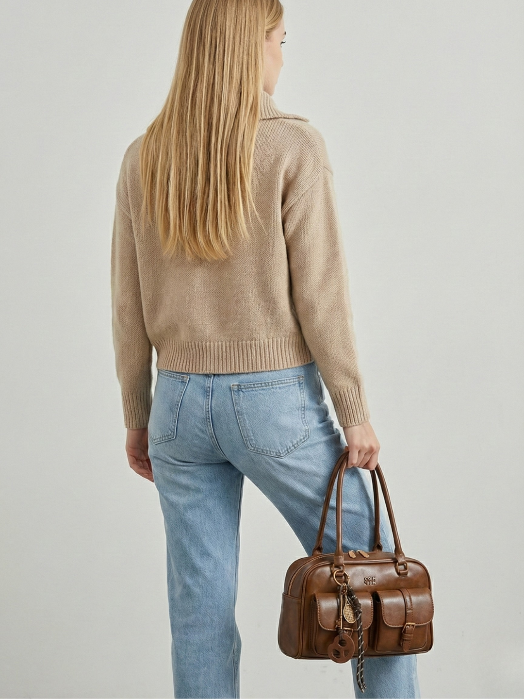 Brown bag for women in Vegan leather