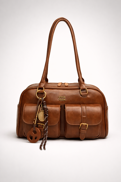 Brown bag for women in Vegan leather