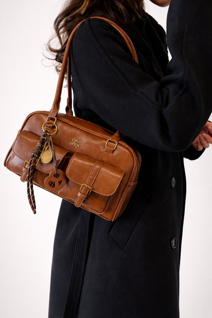 Brown bag for women in Vegan leather