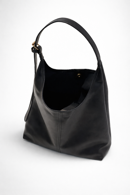 Faux leather tote bag for work