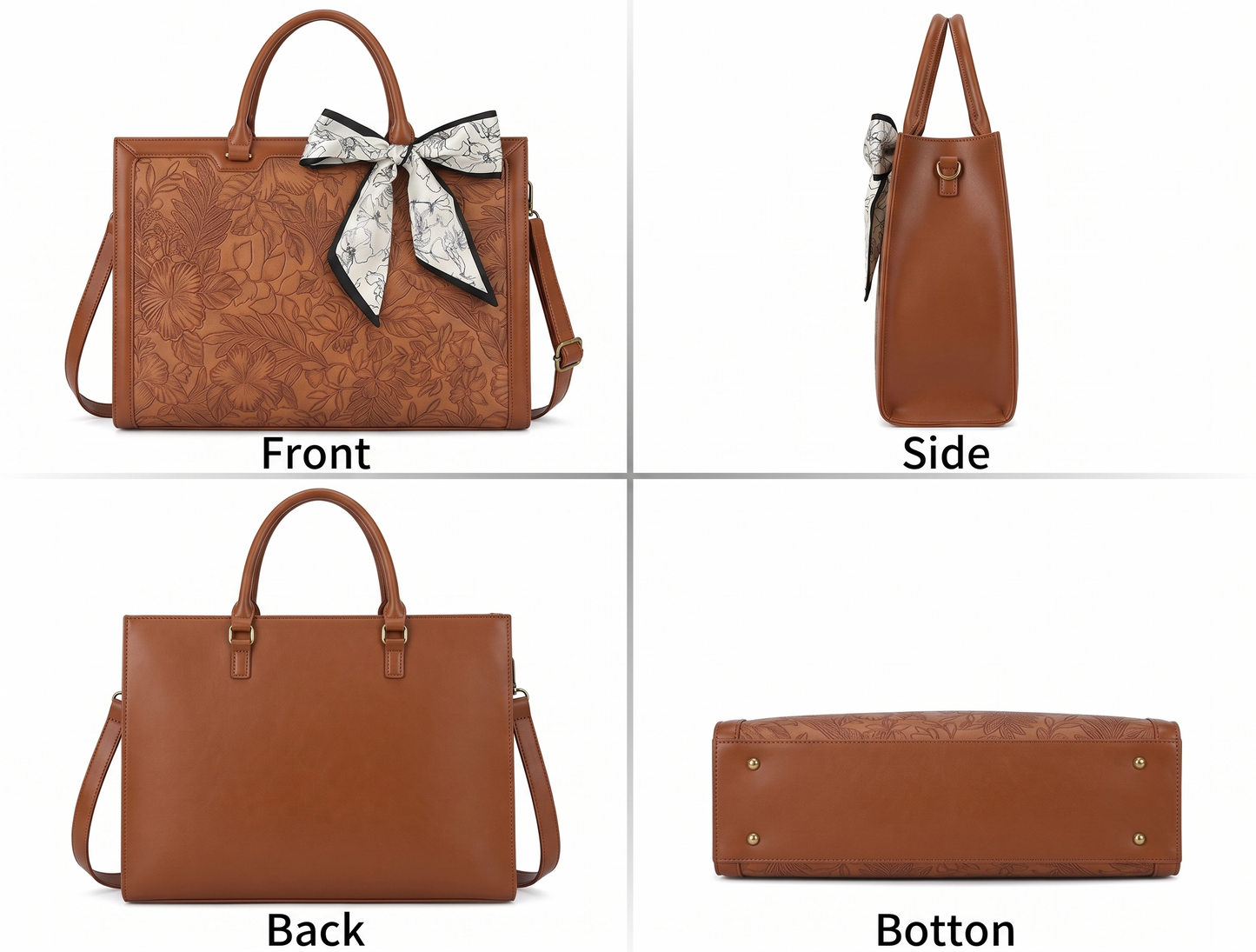 Work Tote Bag — Embossed Multi-pocket & Laptop bag | Corfu