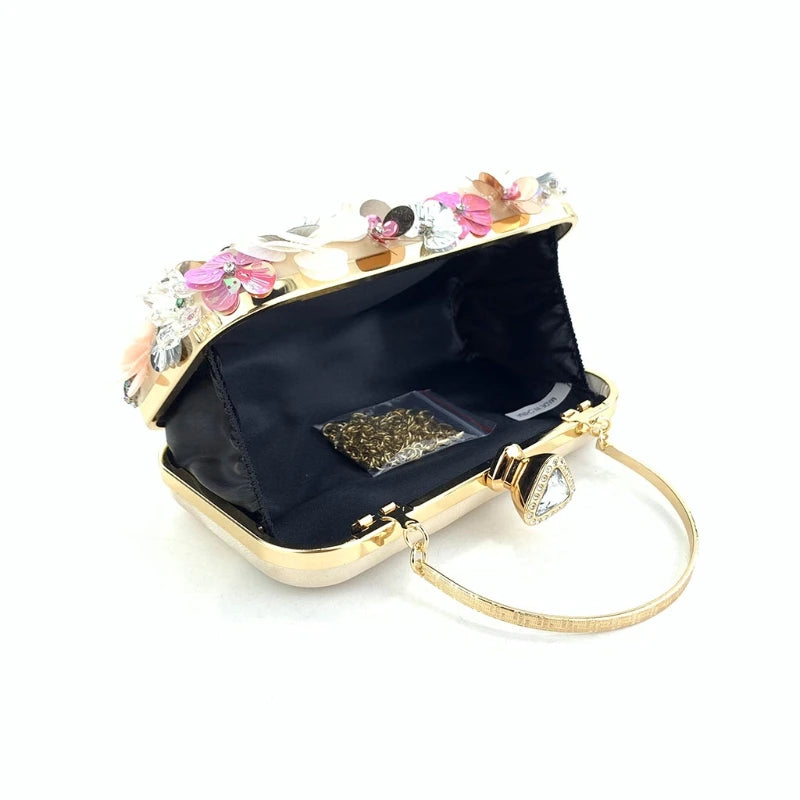 Beaded Floral Evening Clutch bag | Monaco