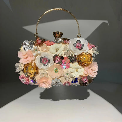Beaded Floral Evening Clutch bag | Monaco