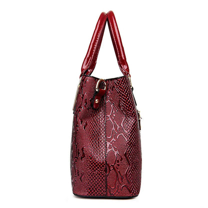 Snake Embossed Tote Bag, Colmar