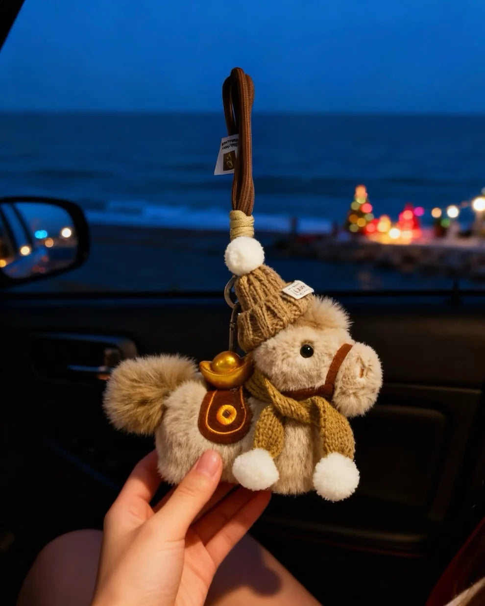 Sandy Plush Pony Bag Charm Keychain