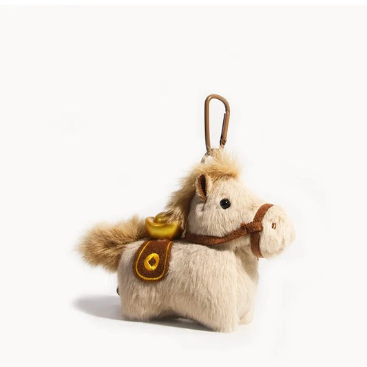 Sandy Plush Pony Bag Charm Keychain
