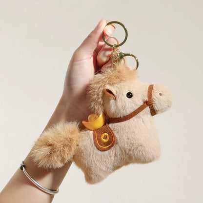 Sandy Plush Pony Bag Charm Keychain