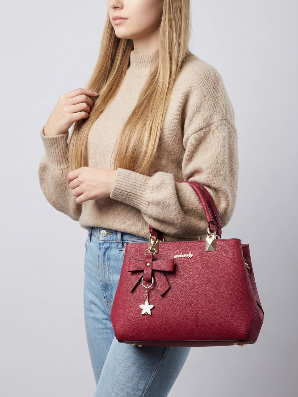 Ladies large vegan leather work bag