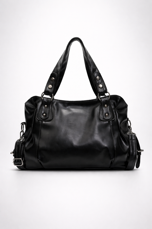Large black handbag for school